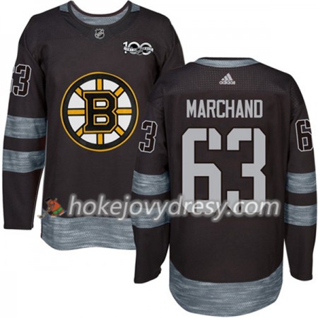 Pánské Hokejový Dres Boston Bruins Brad Marchand 63 1917-2017 100th Anniversary Adidas Černá Authentic